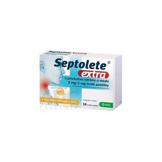 Septolete extra citrón a med 3 mg/1 mg  16 pastiliek