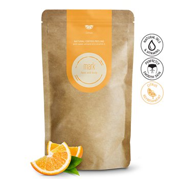 Prírodný kávový peeling MARK Citrus, 100g