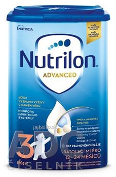 Nutrilon Advanced 3, mliečna výživa v prášku (12-24 mesiacov), 800 g