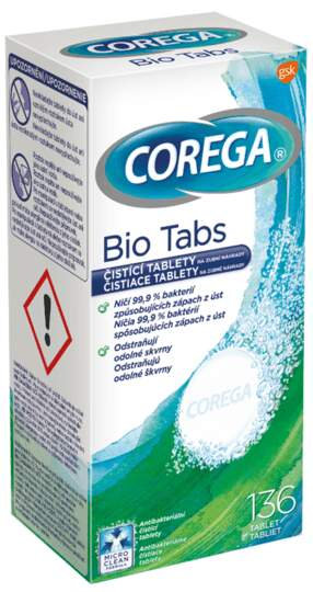 COREGA BIO Tabs antibakteriálne čistiace tablety 1x136 ks