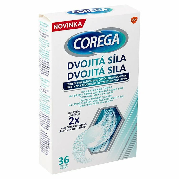 COREGA Dvojitá sila čistiace tablety 36 ks