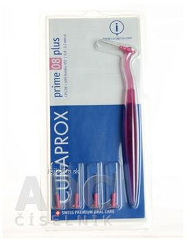 CURAPROX CPS 08 prime plus ružová, medzizubné kefky 5 ks + držiak UHS 451, 1 set