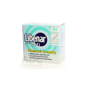 Libenar pre deti nosové kvapky (ampulky) roztok na čistenie nosových dutín 15x5 ml