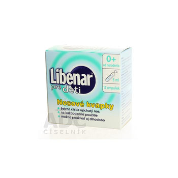 Libenar pre deti nosové kvapky (ampulky) roztok na čistenie nosových dutín 15x5 ml