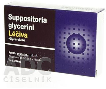 Suppositoria glycerini Léčiva 10 čapíkov