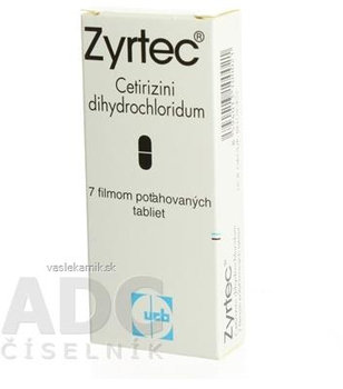 ZYRTEC 10mg 7 tabliet