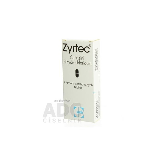 ZYRTEC 10mg 7 tabliet