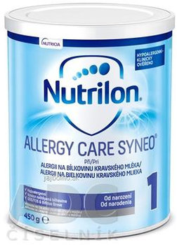 Nutrilon 1 ALLERGY CARE SYNEO, mliečna výživa v prášku, 450g