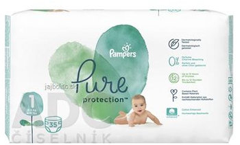 PAMPERS PURE protection VP 1 Newborn, 2-5 kg, 35 kusov