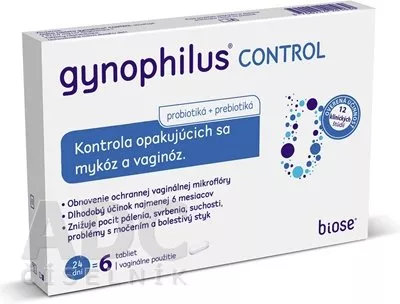 GYNOPHILUS CONTROL vaginálne tablety 1x6 ks