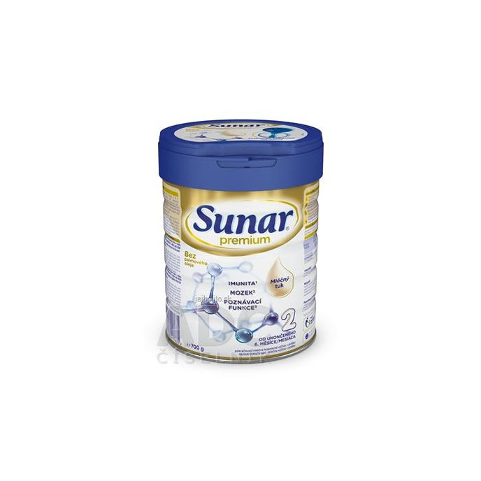 Sunar Premium 2, mliečna výživa (od ukonč. 6. mesiaca), 700 g