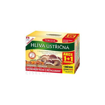 TEREZIA HLIVA USTRICOVITÁ S RAKYTNÍKOVÝM OLEJOM 60+60 kapsúl zadarmo AKCIA 1+1