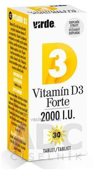 VIRDE Vitamín D3 Forte 2000 I.U. 30 tabliet