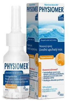 PHYSIOMER Nosový sprej Hypertonický s obsahom morskej vody 20 ml