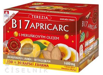 TEREZIA B17 APRICARC s marhuľovým olejom 150+30 kapsúl zdarma