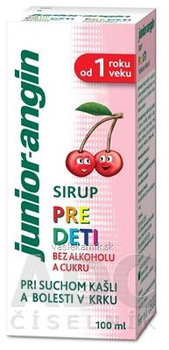 Junior-angin sirup pre deti s čerešňovou príchuťou 100 ml
