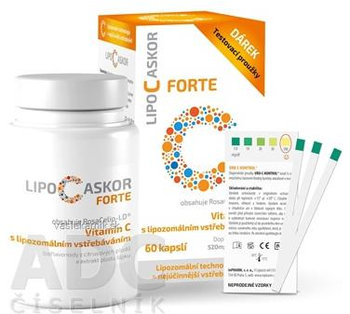 LIPO C ASKOR FORTE cps  60 ks + darček testovacie prúžky 5 ks