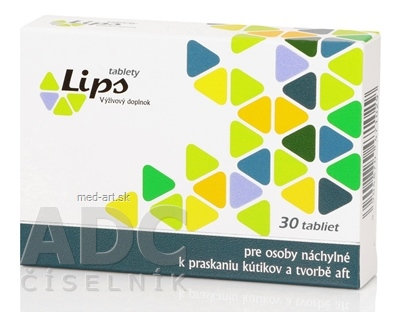 LIPS tablety kútiky a afty 30 tabliet