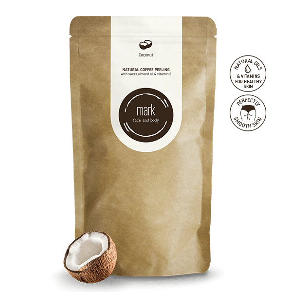 Prírodný kávový peeling MARK Coconut, 200g