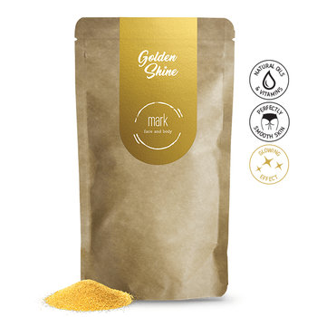 Prírodný kávový peeling MARK Golden Shine - so zlatými trblietkami, 150g