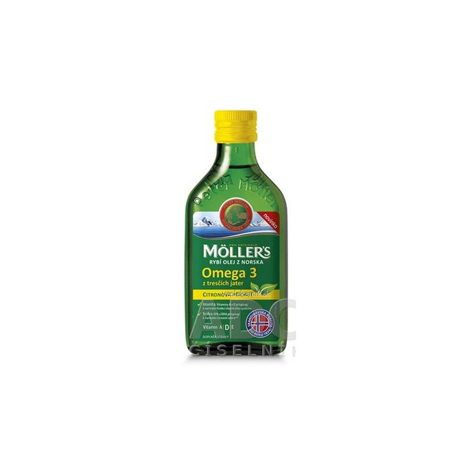 MOLLER´S Omega 3 RYBÍ OLEJ Citrónová príchuť 250 ml