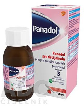 PANADOL PRE DETI JAHODA 24 mg/ml perorálna suspenzia 100 ml