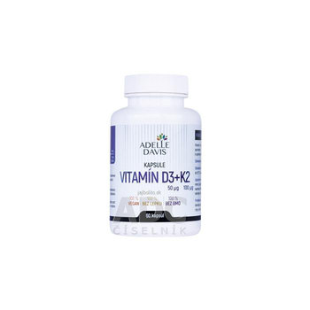 ADELLE DAVIS VITAMÍN D3+K2, 60 kapsúl