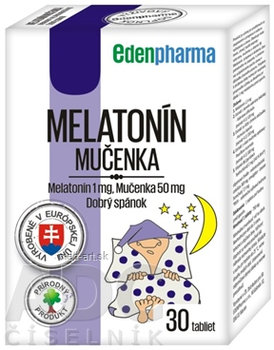 EDENPharma MELATONÍN, MUČENKA 30 tabliet