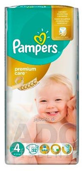 PAMPERS PREMIUM CARE 4 Maxi, 8-14 kg, 52 kusov