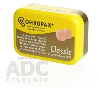 OHROPAX CLASSIC Ušné vložky v krabičke 12 ks