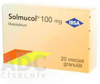 Solmucol 100 mg 20 vrecúšok