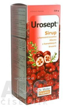 Dr. Müller UROSEPT Sirup so šťavou z brusníc 245ml