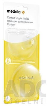 MEDELA Kontaktné dojčiace klobúčiky v krabičke, (Ochrana prsných bradaviek MEDELA) veľkosť L (priemer 24 mm), 2 ks