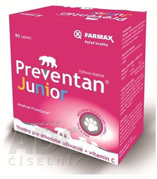 FARMAX Preventan Junior + vitamín C 90 tabliet