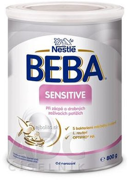 BEBA SENSITIVE, mliečna výživa dojčiat pri zápche, od narodenia, 800 g