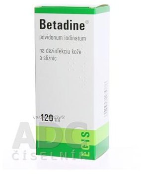 Betadine 100 mg/ml dezinfekčný roztok 120ml