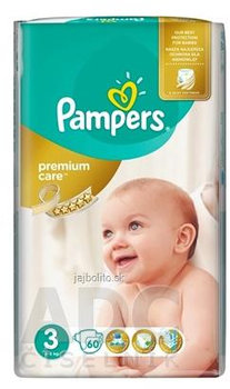 PAMPERS PREMIUM CARE 3 Midi, 5-9 kg, 60 kusov