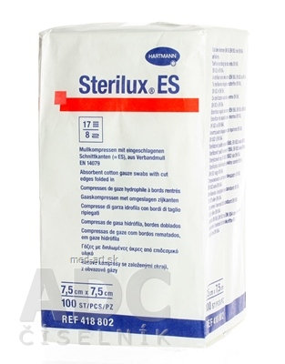 STERILUX ES kompres nesterilný, 7,5cmx7,5cm, 100ks