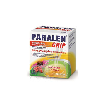 PARALEN GRIP horúci nápoj echinacea a šípky 00 mg/10 mg, 12 vrecúšok
