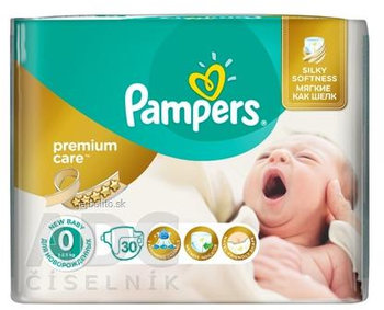 PAMPERS PREMIUM CARE 0 Newborn, < 3,0 kg, 30 kusov