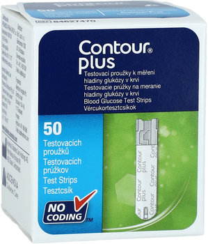 Contour Plus testovacie prúžky, 50ks