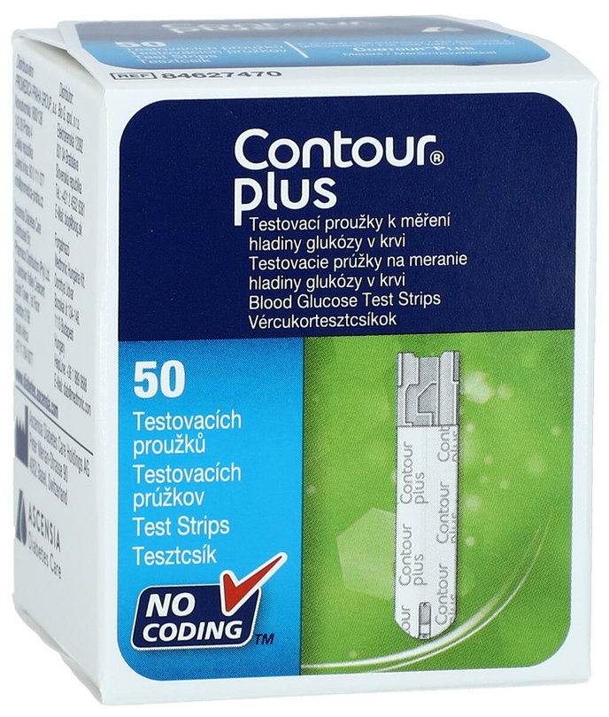 Contour Plus testovacie prúžky, 50ks