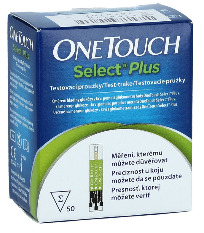 ONE TOUCH Select Plus Prúžky testovacie, 50ks