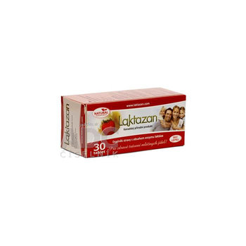 LAKTAZAN tablety, enzým laktáza s príchuťou jahody, 30 ks