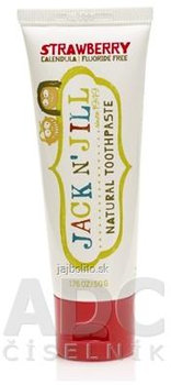 JACK N´JILL Prírodná zubná pasta pre deti, príchuť JAHODA, 50 g