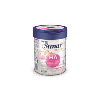 Sunar EXPERT HA1, počiatočná výživa dojčiat s rizikom vzniku alergií (od narodenia), 700g