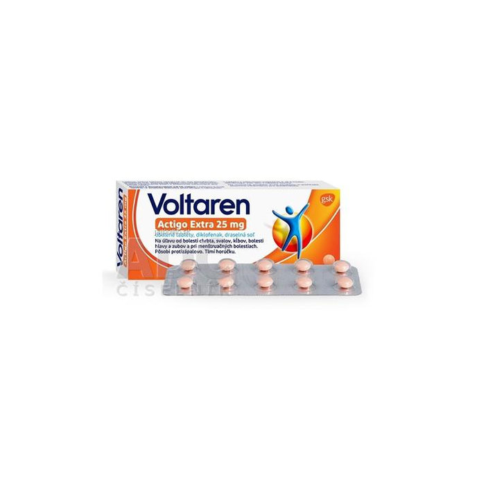 Voltaren Actigo Extra 25 mg, 20 tabliet