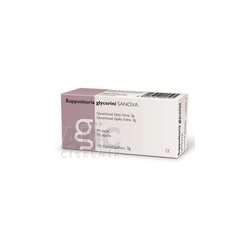 SUPPOSITORIA GLYCERINI SANOVA Extra 3g glycerínové čípky 10ks
