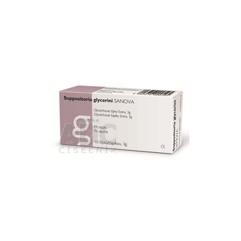 SUPPOSITORIA GLYCERINI SANOVA Extra 3g glycerínové čípky 10ks