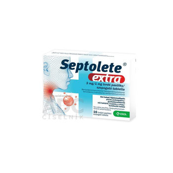 Septolete extra eukalyptus 3 mg/1 mg tvrdé pastilky 16ks